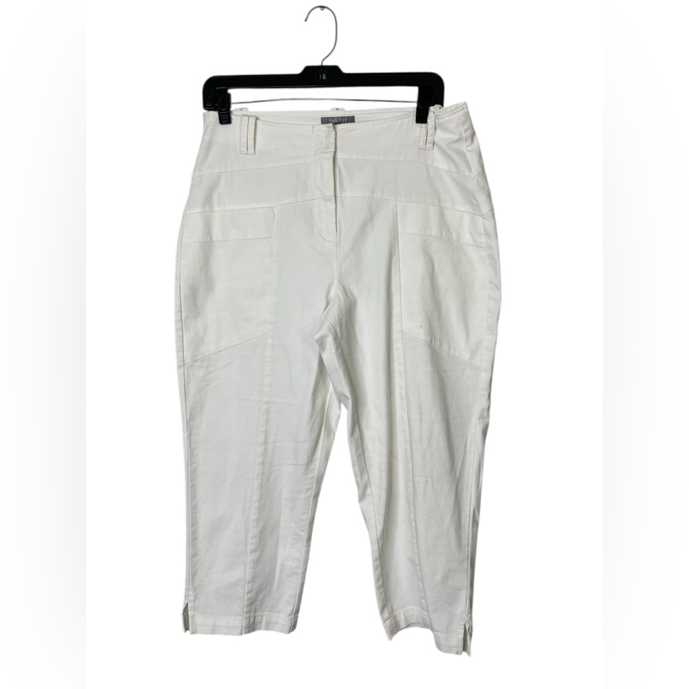 HABITAT Seemed Capri Cotton Twill Canvas Pants Women's 10 White Stretch